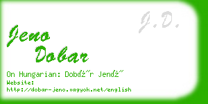 jeno dobar business card